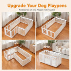 Expansion Kit for Acrylic Dog Playpen - 1 Pair Connectors & Buckles | DIY Add-On Parts to Increase Size, Durable Replacement Components for Indoor Puppy Pen, Only for This Dog Playpen