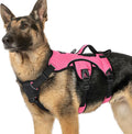 rabbitgoo Escape Proof Dog Harness for X-Large, No Pull with Lift Handle | No Escape, Full Soft Padded, Reflective Adjustable Vest, Leash Clip for Walking Hiking Training, Peach Pink, X-Large