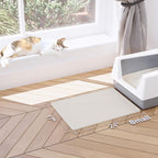 Cat Litter Box Mat - SM Small Medium Size 24 x 17 in, Water Proof, Kitty Litter Trapping Mat, Easy to Clean, Scatter Control, Odorless, Pet Supplies for Indoor Cats, Warm Beige