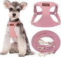 Puppytie No Pull Dog Harness with Multifunction Dog Leash,Soft Adjustable No Choke Escape Proof Pet Harness Vest for Medium Dogs or Large Dogs,Pink,M