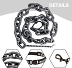 6 Ft Funny Dog Leash - Giant Plastic Chain Leash with Puppy Collar for Small Dogs, Cats, and Puppies - Black Funny Chain Dog Leash