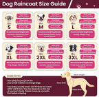BRKURLEG Dog Raincoat, Waterproof Rain Jacket with Hood, Rose Red, S | Adjustable Windproof Rainproof Jacket with Leash Hole, Reflective Breathable Rain Coat Poncho, for Small to Large Dogs