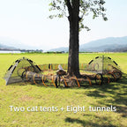 Cat Play Tunnel-for Indoor and Outdoor, Cat Play House, Cat Enclosures Easy to Connect with Two Zipper Doors,Product Size 67'' x 18'',2pcs /Set,Orange 2 Packs