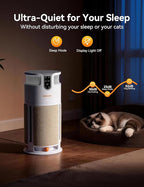 Meowant Pet Air Purifier for Home Large Room Up to 3900 Ft², U-Shape 360° Air Intake, H13 HEPA Filter Reduce Pet Hair Dander Odors Dust, Air Cleaner with Washable Pre-Filter, PM2.5 Monitor, Auto Mode