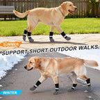 BEAUTYZOO Anti Slip Dog Socks to Prevent Licking Paws, Dog Shoes for Hot Pavement, Grip Socks for Dogs on Hardwood Floors, Dog Booties Alternative, Reflective&Washable Paw Protection for Senior Dogs