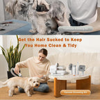 Afloia Dog Grooming Vacuum Kit, 1.5L Tank, White | Contains floating fur during coat care, helping sofas, floors and clothes stay cleaner between deep cleans.