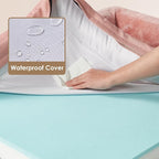 EHEYCIGA Orthopedic XXL Dog Bed, Waterproof Washable XL Big Pet Bed 52" | Non-Slip Bottom and Egg-Crate Memory Foam Extra Large Pet Couch Bed with Washable Removable Cover, Dusty Pink