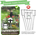 Thrivinest 10 Pack Animal Barrier Fence, No Dig Decorative Fence, 17in(H) x10ft(L) Rustproof Metal Small Garden Fence Border for Dogs Rabbits, Bottom Blocker for Outdoor Yard Patio
