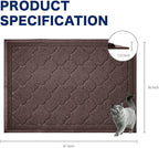 Cat Litter Box Mat, Kitty Premium PVC Pad, Durable Trapping Rug, Phthalate Free, Urine-Resistant, Scatter Control, XXL 47 x 36 Inch, Brown