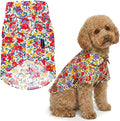 Parisian Pet Floral Dog Shirt - Cotton Clothes for Large Dogs - Stylish Dog Beach Outfit - Lightweight and Soft Puppy Clothes - Trendy Camp Tshirts for Dogs - Comfortable Summer Vacation Pet Apparel