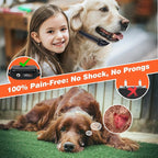 No Shock Dog Training Collar with Remote 3300ft Range, Humane Vibrating Dog Collar, 3 Modes Ultrasonic, Beep, Vibration for Small Medium Large Dogs - Security Lock & No Prongs