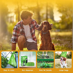 Pet N Pet 200 Counts Unscented Dog Poop Bags with Tie Handles, 41% Plant Based & 59% PE Poop Bags for Dogs, Extra-Thick Doggie Poo Bag, Pet Waste Bag