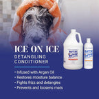 Chris Christensen Ice on Ice Detangling Dog Conditioner, Groom Like a Professional, Dematts, Moisturizes, Creates Long Lasting Silkiness, All Coat Types, Made in USA, 1gal