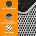 Cat Litter Mat 27"x46",Double Layer EVA litterbox Mat, Black | Waterproof honeycomb large grid, urine-proof and odor-free. Traps litter, easy cleanup,Washable, non-slip backing