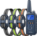 Shock Collar for 3 Dogs, Dog Training Collar with Remote, Rechargeable | Dog E-Collar Beep/Vibration/Shock/LED Light, 3300FT Long Range, IPX8 Waterproof, Fits Small Medium Large 5-120Lbs
