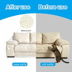 Clear Thick Sofa Cover, Waterproof Pet Couch Protector, Transparent Vinyl Couch Slipcover for Cats and Dogs, Anti Scratch Furniture Protector for Living Room