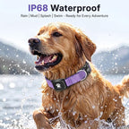 GPS Dog Collar Tracker 2-in-1,Reflective Waterproof Pet Collar,iOS-Only,No Monthly Fees,Unlimited Range,Dog Tracking Collar Pet Tracker,for Small Medium Large Dogs(S (12.5"-16"), Purple)