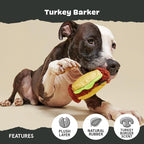 BarkBox Turkey Barker Dog Toy - Large | for Aggressive Chewers, Turkey-Scented Rip & Reveal Toy for Engaging and Durable Playtime
