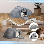 Petsfit Large Double Expandable Cat Carrier for Large Cats and Small Dogs | 19 x 12 x 12 in; dual-side expansion for large cats and small dogs, with anti-sag frame and locking zippers; up to 18 lb.