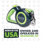 Mighty Paw Retractable Dog Leash, Heavy Duty for Small, Medium & Large Dogs | Anti-Slip Handle, Reflective Nylon Tape, Tangle-Free Swivel Clip, Auto-Locking Button, U-Shaped Guide