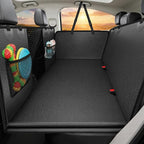URPOWER PU Leather Back Seat Extender for Dogs, Hard Bottom Dog Seat Cover | Supports 550 lbs, Stable 3-Panel Hard Bottom, Added High-Density Foam for Comfort, Waterproof 900D Oxford, 45% More Space