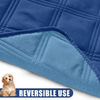 Smiry Waterproof Dog Bed Cover, Reversible Pet Blanket for Sofa Couch | Soft Washable Dog Blanket, Leakproof Couch Cover for Dogs Cats & Furniture Protection, 52x82, Navy/Blue