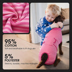 FUAMEY Recovery Suit for Dogs Post-Surgery,Dog Surgery Suit Female Spay | Dog Onesie for Surgery Female Collar Cone Alternative Surgical Shirt,Male Dog Neuter Suits Rose Stripes XS