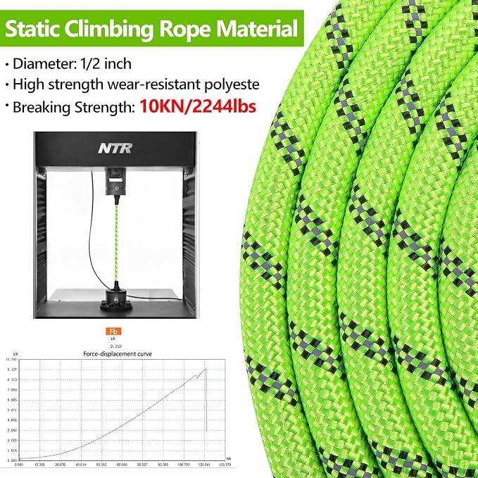 NTR 50FT Dog Long Leash with Swivel Lockable Hook and Comfortable Padded Handle, Dog Training Leash for Walking, Hunting, Camping, Backyard for Small Medium and Large Dogs Green