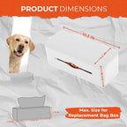 PEXTER Large Roll Poop Bag Dispenser - Dog Poop Bag Dispenser Wall Mount - Dog Waste Station for Outdoor or Indoor Use - Pet Waste Station - Includes 315 Dog Waste Bags (White)