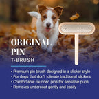 Chris Christensen Mini Grooming Brush - Comfortable High-Grade Stainless-Steel Rounded and Polished Pins - Removes Long & Loose Hair from Dogs & Cats