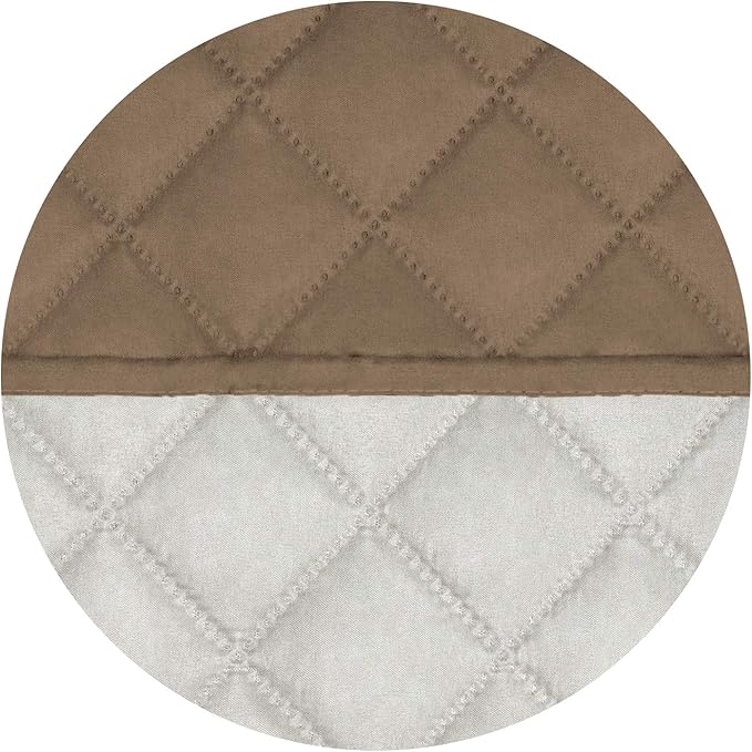 PureFit Reversible Quilted Sofa Cover Dog Couch Covers for Sofa, 66 in | Camel/Ivory, Water Resistant Couch Protector, Washable Pet Couch Cover with Non Slip and Elastic Straps For Kids