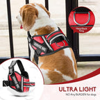 Service Dog Vest Harness and Leash Set, Animire in Training Dog Harness with 10 Dog Patches, Reflective Dog Leash with Soft Padded Handle for Small, Medium, Large, and Extra-Large Dogs