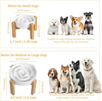 Elevated Slow Feeder Dog Bowl, 6.7" Ceramic Maze Dog Bowl with Stand | 1.5 Cups Slow Feeding Dog Dish for Fast Eaters, 5" Tall Anti-Slip Raised Slow Feeder for Small and Medium Breeds, White