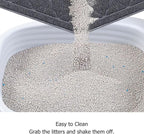 unipaws Cat Litter Trapping Mat, Litter Box Scatter Control Pad | Litter Free Floors and Urine Waterproof, Gentle on Paws, No Phthalate