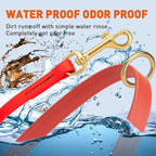 Viper Biothane K9 Working Dog Leash Waterproof Lead for Tracking Training Schutzhund Odor-Proof Long Line with Solid Brass Snap for Puppy Medium and Large Dogs 6ft, Cherry Red