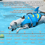 Fragralley Shark Dog Life Jacket, Adjustable Dog Life Vest with Shark Fin, Suit for Small Medium Large Dog Life Vest for Swimming and Boating