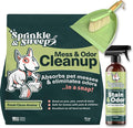 Sprinkle & Sweep: Pet Mess & Odor Cleanup Bundle - 15oz Bag, Dustpan Broom, 24oz Enzyme Stain Spray - Dog Accident Clumping Powder & Spot Treatment