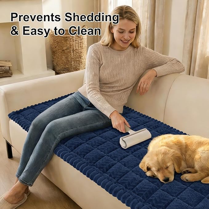 Smiry Couch Cover for Dogs, Non Slip Fuzzy Pet Sofa Covers Washable | Sofa Slipcovers for 2-3 Cushion Couch, Soft Thick Furniture Protector for Cats Dogs, Against Fur, Dirt, Scratch (27.6"x59")