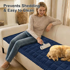 Smiry Couch Cover for Dogs, Non Slip Fuzzy Pet Sofa Covers Washable | Sofa Slipcovers for 2-3 Cushion Couch, Soft Thick Furniture Protector for Cats Dogs, Against Fur, Dirt, Scratch (27.6"x59")