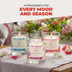 Pet House Candle 2 Pack - Plant-Based/Soy - Clean Burning Scented, Long Lasting Pet Odor Candle for Home -Sweet Cranberries