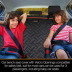 Heavy Duty Back Seat Cover for Truck , 100% Waterproof & Odor-Free Dog Seat Protector for F150 F250 Chevy Silverado Ram Sierra, Scratch-proof Eco-Friendly Back Seat Cover for Dogs, Kids, Tools & Gear
