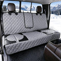 Pet Bench Seat Covers for Trucks, Heavy Duty Nonslip Car Seat Protector with ISOFIX Openings for 1-2 Child Car Seats,Fits Ford 150,Ram 1500,GMC Sierra,Toyota,Ram,Chevrolet Silverado(Grey)