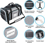 Airline Approved Pet Carrier, Large Soft Sided Pet Travel TSA Carrier 4 Sides Expandable Cat Collapsible Carriers with Removable Fleece Pad and Pockets for Cats Dogs and Small Animals