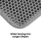Cat Litter Mat, Upgrade Super Waterproof Back Layer Litter Box Mat, Non Slip, Durable, Soft on Paws Kitty Trapping Matt (34"x26", Gray)