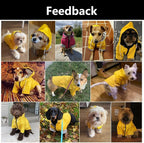 Dog Raincoat rain Jacket Raincoat Dogs Waterproof Small Medium Breeds Zip Closure Storage Pocket Harness Hole Black XXL