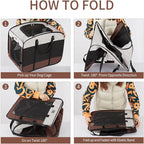 DONORO Dog Kennels and Crates for Medium Dogs, Portable Pop Up Indoor Pet Cage with Sturdy Wire Frame, Collapsible Travel Crate Soft Sided Cat Bag Escape Proof (Brown, 24.0" L x 16.0" W x 19.0" H)
