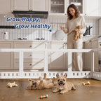 Clear-air Dog Playpen, Extension Pack to Add Panels and Gate Doors for Acrylic Dog Playpen, Clear Dog Play Pen Add-On Supply, 35", White, 2 Panels