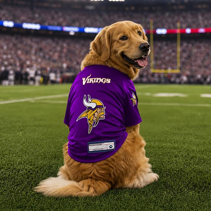 Littlearth NFL Minnesota Vikings Stretch Pet Jersey,Large