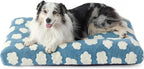 LE SURE Cute Aesthetic XL Dog Bed for Crate,Jacquard Thick Pet Pillow44x32 | Shredded Chopped Foam,Modern Plush Crate Cushion Gift for Extra Large Dog, Waterproof Washable Cover, Anti Slip Bottom, Blue
