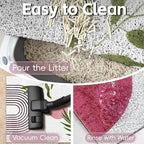 Cat Litter Mat Litter Trapping Mat, 24"x15" Waterproof Urine Proof Litter Box Mat Catcher Mat Non-Slip Washable for Kitty Kitten, Pink
